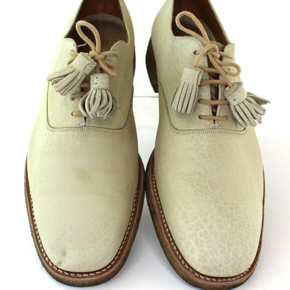 Royal Tweed Church's Cheaney of England White Leather Tassled Oxford - Picture 4 of 9